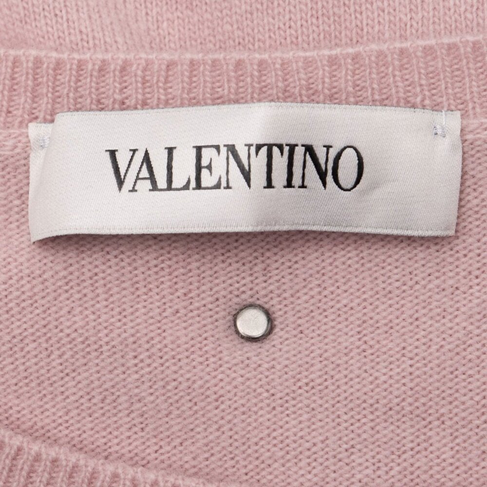 NWT $1.5K VALENTINO Virgin Wool & Cashmere Rockstud Sweater IT42/US6/M - Picture 5 of 9